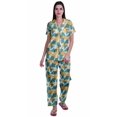 thumbnail image 1 of Moomaya Ensemble de Pyjama à Manches Courtes Imprimé pour Femmes Chemise de Nuit Boutonnée Imprimée, 1 of 6