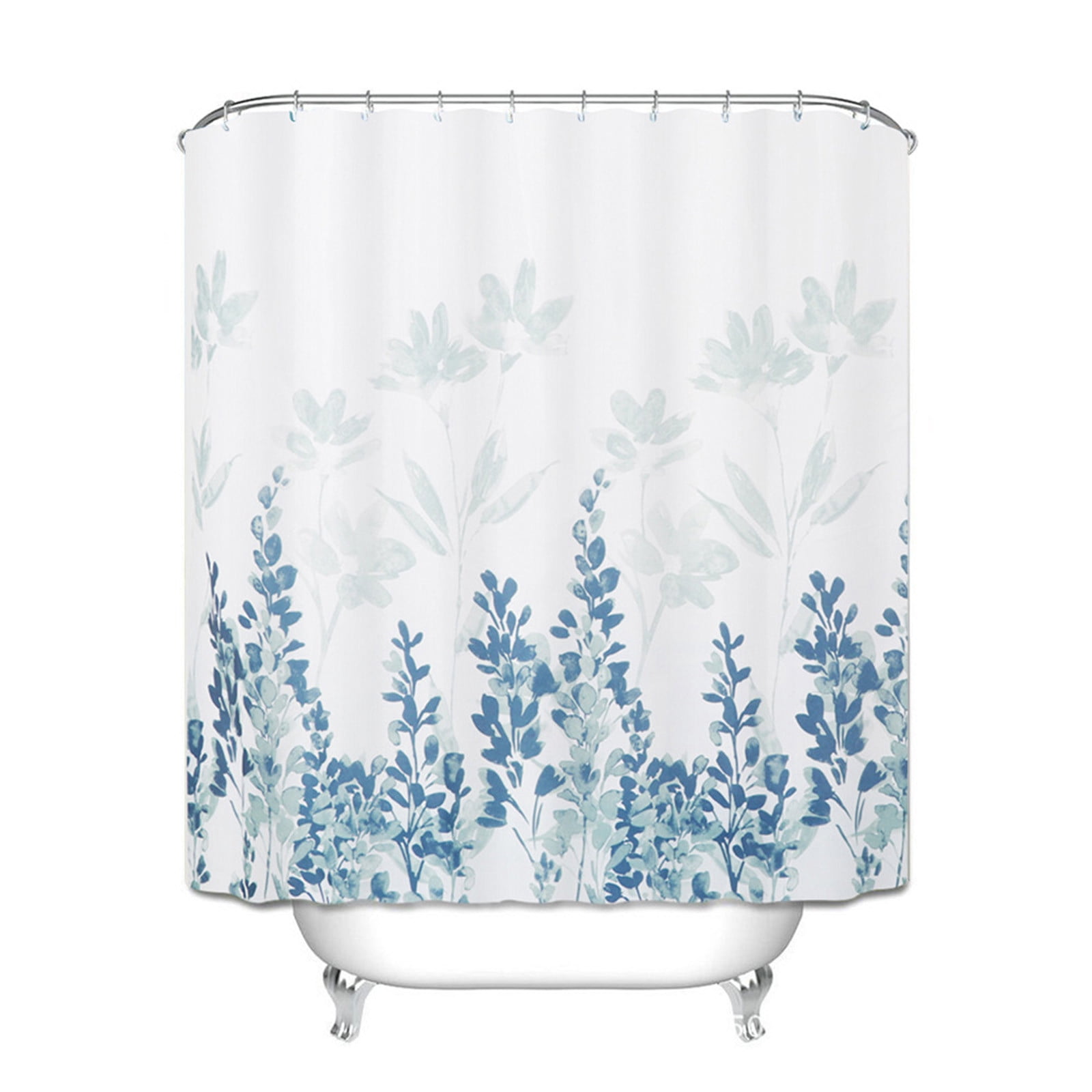 Shower Curtains for Bathroom,Fabric Shower Curtain Fabric Shower Curtain Bathroom Shower Curtain Polyester Stall Curtains with 12 Hooks for Bathroom Showers, Bathtubs Shower Curtain Hooks