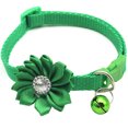 thumbnail image 1 of Flower Pet Collar Adjustable Rhinestone Cute Kitten Collar Bell Dog Collar, 1 of 10