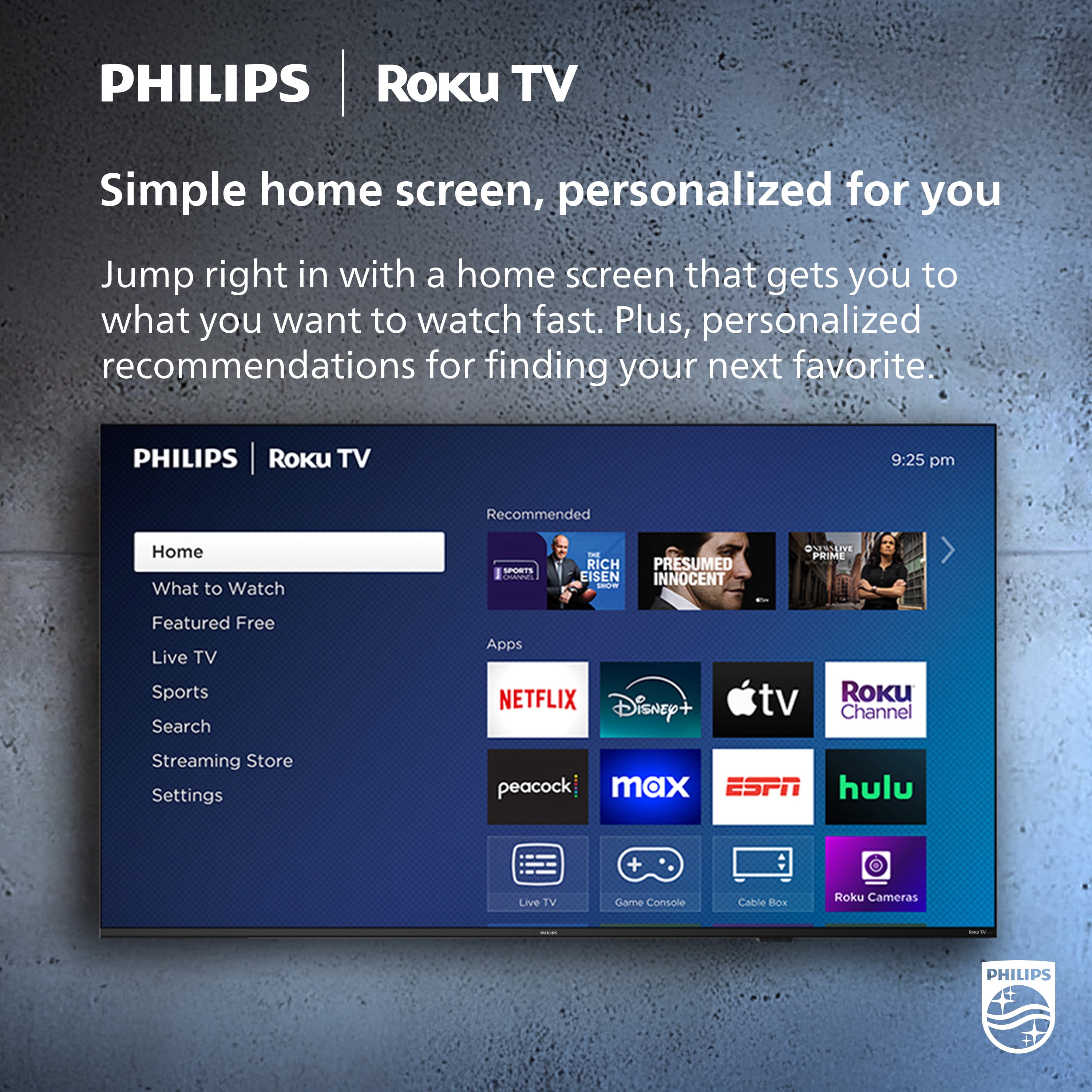 Philips 50" 4K UHD QLED, 7676 Series QLED TV, 50PQL7676/F6