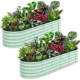 thumbnail image 1 of AKDSteel 8x2x1.5ft Large Outdoor Planter Boxes Kit, Galvanized Steel Raised Garden Bed with Open-Ended Base Design, Elevated Planter for Outdoor Plants, Durable Raised Bed for Gardening Green, 1 of 9