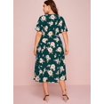 thumbnail image 2 of U.Vomade Women's Plus Size Dress Floral Button Dress, 2 of 6