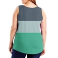 thumbnail image 4 of Swstbby Économies d'Été en Liquidation! Hauts d'Été pour Femmes Grande Taille, Mode Décontractée Imprimée Ample Camisoles Col Rond Vert TTTTG, 4 of 4