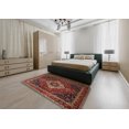 thumbnail image 4 of Ahgly Company Indoor Rectangle Traditional Saffron Red Medallion Area Rugs, 2' x 3', 4 of 6