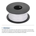 thumbnail image 3 of Uxcell Fil de Raccordement 26AWG 30m/100 Pieds Blanc, Fil Électrique UL1007 Bobine, 3 of 6