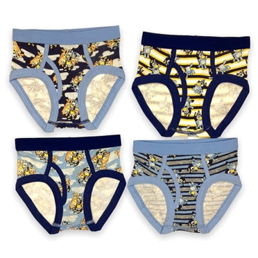 Bluey Toddler Boy's briefs. These boys underwear come in a pack of 4 and have and elastique band at the waist and around the leg and