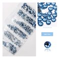 thumbnail image 4 of mmirethe Rhinestones Flat-Bottom Multi-faceted Sides DIY Handcraft Excellent Gloss Manicure Crystal Different Styles Mobile Phone Light Blue, 4 of 6