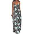 thumbnail image 1 of CEHVOM Robes d'Été pour Femmes Décontractées Boho Imprimées à Bretelles Anneau Plage Longue Robe Maxi avec Poches, 1 of 5