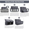 thumbnail image 4 of Xiao Hua Jacquard Elastic Sofa Cover 2-seater Green Recliner Cover, Washable Sofa Protection Cover, 4 of 5