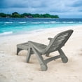 thumbnail image 4 of Patiojoy Outdoor Chaise Lounge Chair 5-Position Folding Recliner for Beach Poolside Backyard Gray, 4 of 10