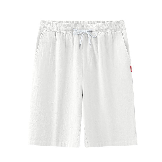 Plebaso Mens Casual Shorts Elastic Waist Summer Shorts Drawstring Solid Color Lounge Shorts with Pockets