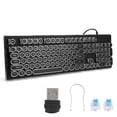 thumbnail image 2 of 104 Keys Retro Wired Gaming Mechanical Keyboard Key Click, Mixed Light, Ergonomic Design, Universal for Desktop and Laptop Computers, 2 of 8