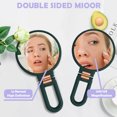 thumbnail image 2 of 10X/15X Magnifying Handheld Mirror Folding Handle Double-sided Portable Travel Magnified Hand Mirror Pedestal Makeup Mirror, 2 of 9