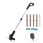 yeacher Cordless Electric Lawn Mower Handheld Portable Lightweight Mowing Machine Trimmer Rechargeable Electric Mower Weed Eater with 4 Plastic Blades & 1 Stainless Steel Blade