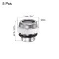 thumbnail image 2 of Unique Bargains M12x1.25mm Male Threaded Aluminum Air Compressor Oil Level Gauge Sight Glass 5Packs, 2 of 5
