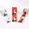 thumbnail image 4 of Ribbon Portable Eco-friendly Imitation Linen Christmas Printed Ribbon for Christmas, 4 of 9