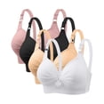 thumbnail image 1 of Yuyuzo Wireless Bras for Women 4 Pack Full Coverage Plus Size Liftup Support Push up Everyday Bras, 1 of 6