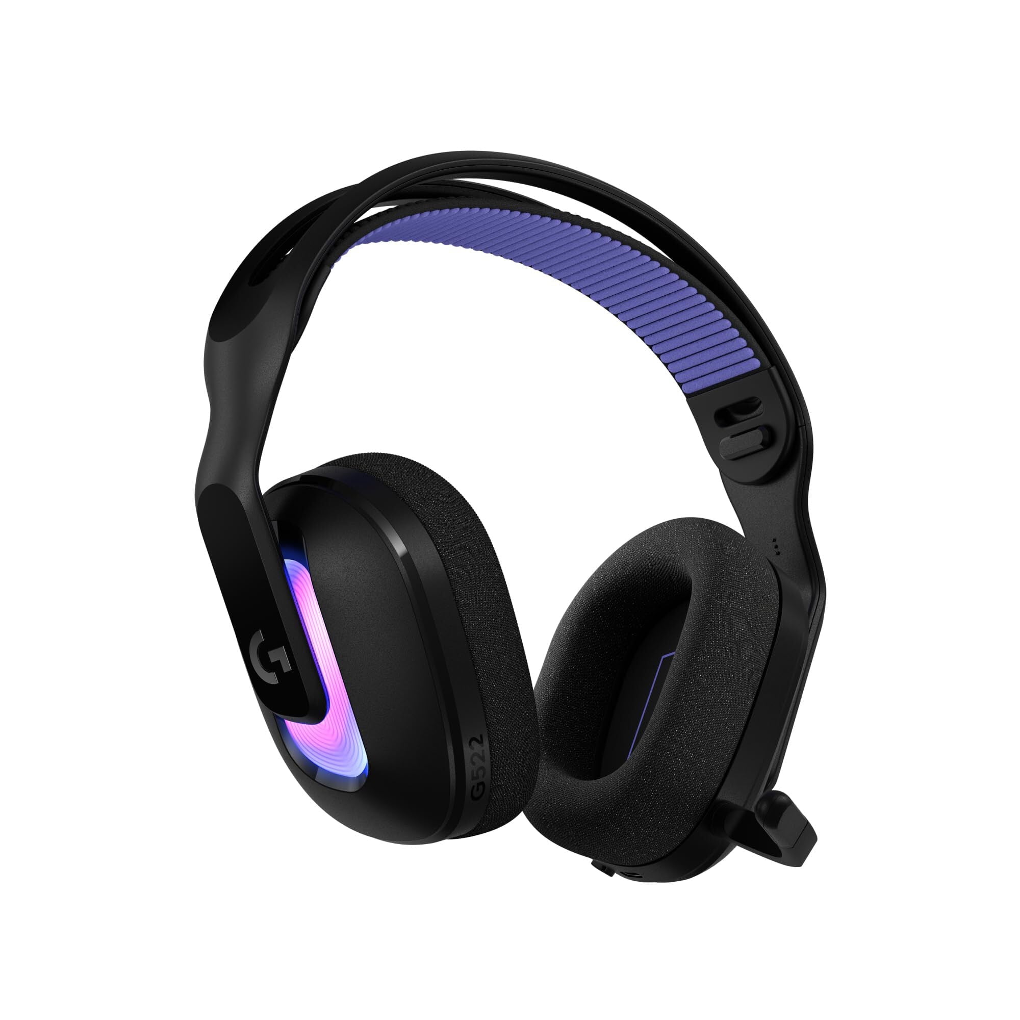 Refurbished Logitech G522 Lightspeed Wireless Gaming Headset, Over-Ear, PRO-G Audio Drivers, Full Bandwidth Mic with Blue VO!CE, LIGHTSYNC RGB, Bluetooth, USB A to C, Black