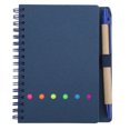 thumbnail image 1 of Livre de Journal, Carnet Design Innovant Double Bobine avec Stylo Insert pour Bureau d'Affaires Papeterie Bleu, 1 of 8