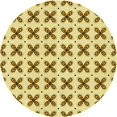 thumbnail image 1 of Ahgly Company Tapis de Zone Rond Lavable en Machine Intérieur Transitionnel Brun Doré Foncé, 8 Pieds Rond, 1 of 7
