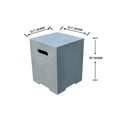 thumbnail image 4 of Elementi Square Propane Tank Cover, Glass-Fiber Reinforced Concrete - Fire Pit Accessories -Smooth Gray, 4 of 7