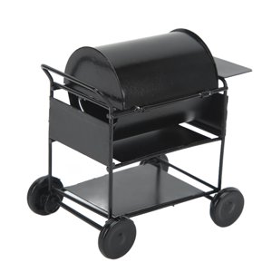 Mini BBQ Modèle Grill, forme légère et réaliste Mini BBQ Modèle de four à grille noir pour la décoration