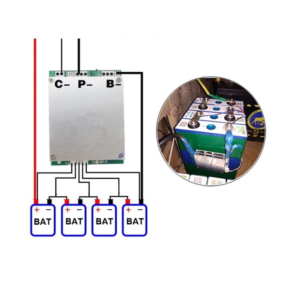 4S 150A 50A 12.8V 14.4V 32700 Battery Balance BMS To Solar Panel Or Electric Boat Uninterrupted Power Supply 12V ,Safety and Reliability
