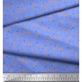 thumbnail image 3 of Soimoi Blue Rayon Fabric Triangle & Floral Love Text Print Fabric by Yard 42 Inch Wide, 3 of 3