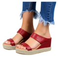 thumbnail image 3 of Sandale Décontractée pour Femmes à Bout Ouvert, Espadrilles à Plateforme Compensée avec Bride Élastique, 3 of 6
