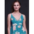 thumbnail image 3 of Bimba Robe Longue Maxi d'Été à Imprimé Floral pour Femme, Col en V, Tenue de Villégiature de Vacances - X-Grand, 3 of 6