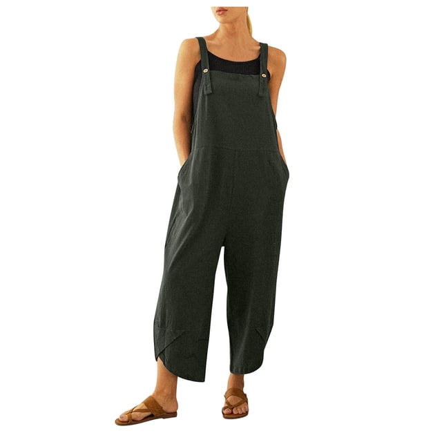 Birdeem Combinaisons pour Femmes Combinaisons pour Femmes Combinaisons pour Femmes Chic Combinaison pour Femmes Mode Décontractée Combinaison à Poches Combinaison Longue Combinaison à Bretelles Combinaison à Boutons