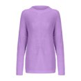 thumbnail image 4 of EGNMCR Pull Col Rond pour Femmes, Pull pour Femmes Mode Décontractée Manches Longues Couleur Unie Pull Manches Women Sweater, 4 of 6