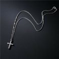 thumbnail image 3 of EcoNesxp Silver Small Medium Large Cross Necklace with Cross Pendant Jesus, 3 of 5