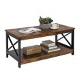 thumbnail image 3 of Pemberly Row Coffee Table with Shelf - Nutmeg Wood Finish with Black Metal Frame, 3 of 5