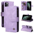 thumbnail image 1 of Case for iPhone 11 Pro Max Cover Zipper Pocket Wallet Case Magnetic Protective - Purple, 1 of 5