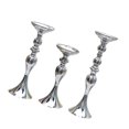 thumbnail image 4 of Becaristey Long Stand Metal Candle Tea Light Holder Vase Flower Candlestick Silver S 1Set, 4 of 6