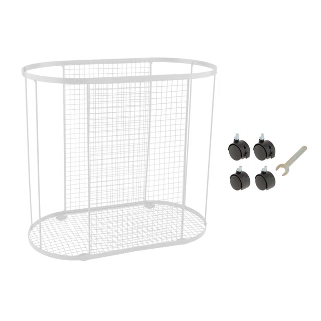 Luzkey Yoga Mat Storage Rack Basket, Workout Equipment Home Gym Storage Rack with Wheels for Dumbbell Kettlebells Resistance Bands White