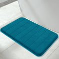 thumbnail image 1 of ORUYROP Memory Foam Bath Mat Large Size 31.5 by 19.8 Inches, Soft and Comfortable, Super Water Absorption, Non-Slip, Thick, Machine Wash, Easier to Dry for Bathroom Floor Rug, Peacock Blue, 1 of 7