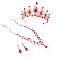 thumbnail image 1 of LYMAYTER Bride Jewelry Set 3Pcs/Set Wedding Crown and Earrings - Faux Crystal, Exaggerated, 1 of 7