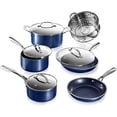 thumbnail image 1 of GraniteStone 10-Piece Diamond Infused Cookware Set with Glass Lids, 1 of 7