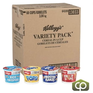 Kellogg's Céréale Variété Pack en coupe 51g (60/Case) - 6.75 Lbs