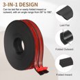 thumbnail image 3 of Uxcell Protector 1.6"x29.5 ft Self Adhesive Guard Black for Wall Table Floor, 3 of 5