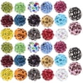 thumbnail image 1 of Miangastore 50Pcs Round Disco Ball Decorative Rhinestone Spacer Beads Charms for Jewelry Making, 1 of 8