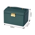 thumbnail image 3 of EGNMCR Jewelry Box With Lock And Mirror Jewelry Organizer Storage Case With 3-Layers Display For Earrings Bracelets Rings Watches,, 3 of 7