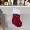 thumbnail image 4 of Fridja 14.7 Inch Large Sequins Christmas Stocking with White Super Soft Plush Cuff Large Christmas Stocking for Family Holiday Decorations and Xmas Tree Fireplace (Red), 4 of 5