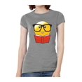 thumbnail image 1 of Womens Emoticon Reading Book Short-Sleeve T-Shirt - Heather Grey - Medium, 1 of 1