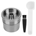 thumbnail image 3 of Stainless Steel Reusable Coffee Filter, DIY Capsule Set with Spoon and Brush Coffee Maker Parts Fit for Coffee Machine, 3 of 8