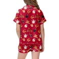 thumbnail image 3 of MIASHUI Girls 2-Piece Pajamas Set Animal Chicken Pattern Button-Down Boys Sleepwear,Red,10-11 Years, 3 of 4