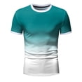 thumbnail image 2 of BOBOGOJP T-Shirts pour Hommes à Manches Courtes à Col Rond Chemises Amples Décontractées T-Shirt Hauts d'Automne (Vert Menthe,G), 2 of 4