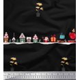 thumbnail image 1 of Soimoi Modal Satin Fabric Santa,Gift Box & Tree Christmas Print Fabric by the Yard 42 Inch Wide, 1 of 1